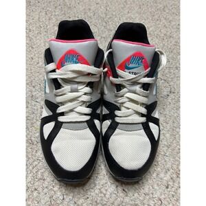 Nike Air Structure Kids Sneakers,‎ Retro Running Shoes, White Black Blue